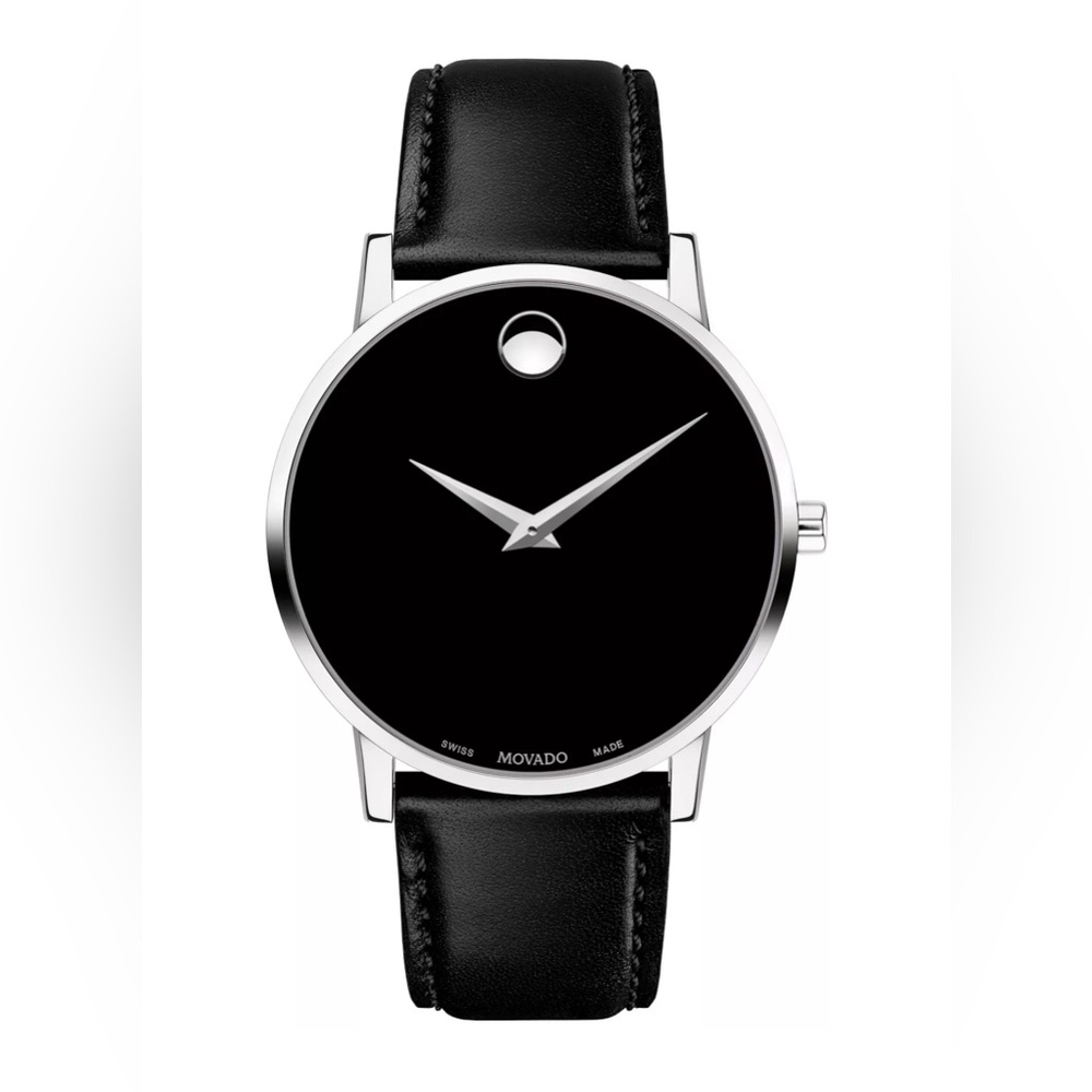 Upgrade your look with the Movado Museum Men's Watch (SKU# 0607312) ⌚️